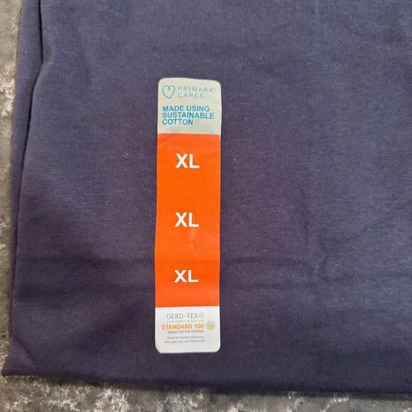 NEW 2 Primark Navy Tagless Crewneck T-Shirts (XL)- Regular Fit - Picture 8 of 11